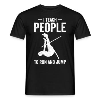 Saut à la perche amusant - T-shirt homme - noir - Devant - AI Model Male 178 light (178cm)