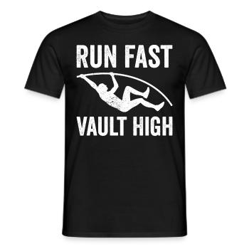 Lustiger Stabhochsprung Stabhochsprung - Männer T-Shirt - Schwarz - Vorne - AI Model Male 178 light (178cm)