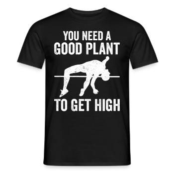 Fun pole vault - Men's T-Shirt - black - Front - AI Model Male 178 light (178cm)