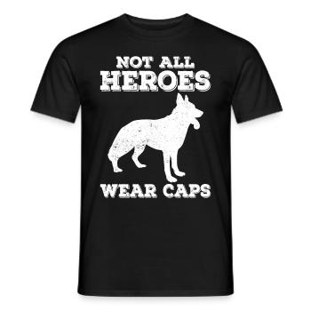 Policier Chien policier - T-shirt homme - noir - Devant - AI Model Male 178 light (178cm)