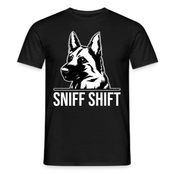 Policier Chien policier - T-shirt homme - noir - Devant - AI Model Male 178 light (178cm)