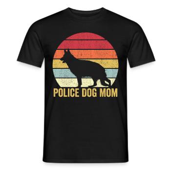 Policier Chien Police Vintage - T-shirt homme - noir - Devant - AI Model Male 178 light (178cm)