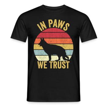 Policier Chien Police Vintage - T-shirt homme - noir - Devant - AI Model Male 178 light (178cm)