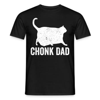 Chonk Meme Cat Chonk Dad - Men's T-Shirt - black - Front - AI Model Male 178 light (178cm)