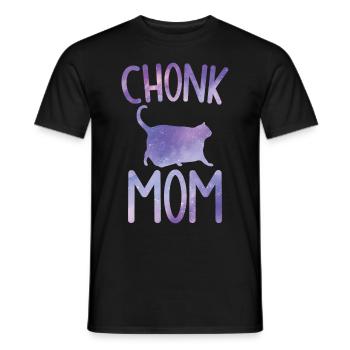 Chonk Meme Cat Chonk Mama - Men's T-Shirt - black - Front - AI Model Male 178 light (178cm)