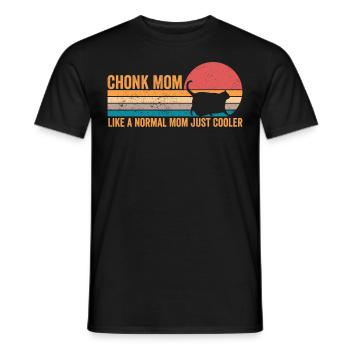 Chonk Meme Cat - Men's T-Shirt - black - Front - AI Model Male 178 light (178cm)