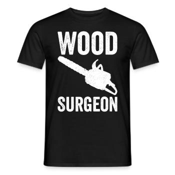 Chirurgien du bois menuisier Charpentier - T-shirt homme - noir - Devant - AI Model Male 178 light (178cm)