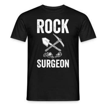 Chirurgien de roche Géologue Chasse aux rochers Chasseurs de roches - T-shirt homme - noir - Devant - AI Model Male 178 light (178cm)