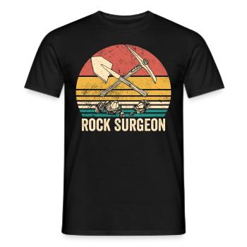 Chirurgien des roches, géologue, chasseur de roches, chasseur de roches - T-shirt homme - noir - Devant - AI Model Male 178 light (178cm)