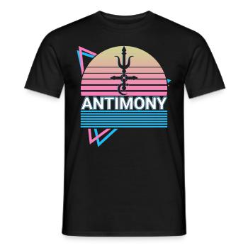 Antimoine Alchimie Rétro - T-shirt homme - noir - Devant - AI Model Male 178 light (178cm)