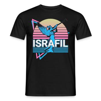 Israfil Archange Rétro - T-shirt homme - noir - Devant - AI Model Male 178 light (178cm)