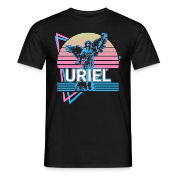 Uriel Archange Rétro - T-shirt homme - noir - Devant - AI Model Male 178 light (178cm)