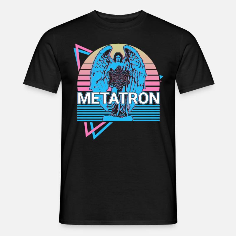 Metatron Erzengel Retro - Männer T-Shirt - Schwarz