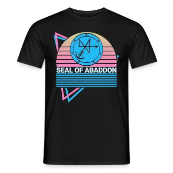 Seal of Abaddon Sigil Retro - Men's T-Shirt - black - Front - AI Model Male 178 light (178cm)