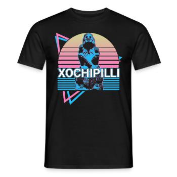 Xochipilli Aztec God Rétro - T-shirt homme - noir - Devant - AI Model Male 178 light (178cm)
