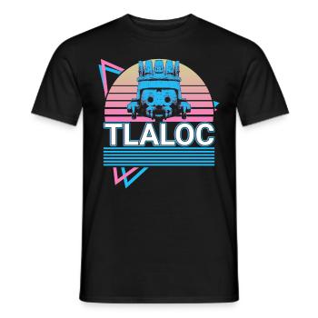 Tlaloc Aztekischer Gott des Regens Retro - Männer T-Shirt - Schwarz - Vorne - AI Model Male 178 light (178cm)