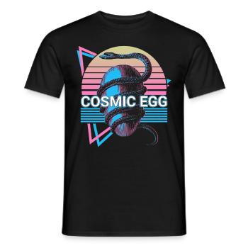 Symbol of cosmic egg production World Egg R - Men's T-Shirt - black - Front - AI Model Male 178 light (178cm)