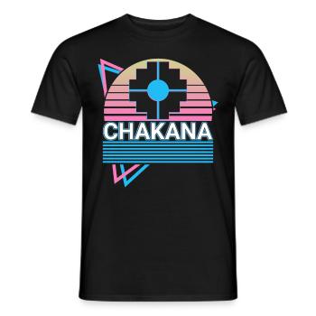 Chakana Inca Cross Retro - Men's T-Shirt - black - Front - AI Model Male 178 light (178cm)