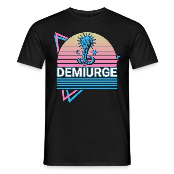 Démiurge Lion Gnostique Rétro - T-shirt homme - noir - Devant - AI Model Male 178 light (178cm)
