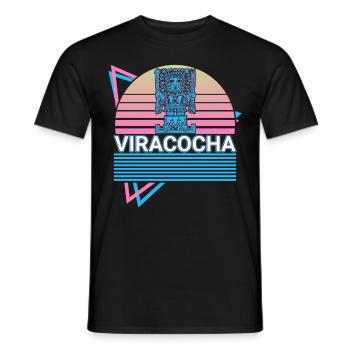 Viracocha Inca Retro - Men's T-Shirt - black - Front - AI Model Male 178 light (178cm)
