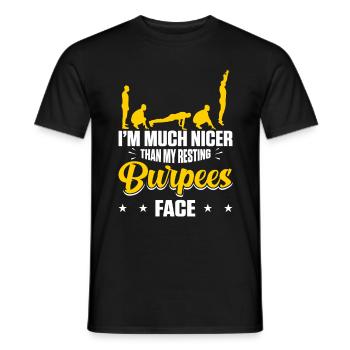 Burpees - T-shirt homme - noir - Devant - AI Model Male 178 light (178cm)
