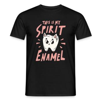 Technicien dentaire en émail dentaire - T-shirt homme - noir - Devant - AI Model Male 178 light (178cm)