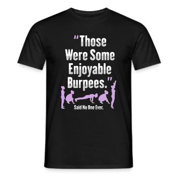 Burpees Girl Design pour femme aérobique - T-shirt homme - noir - Devant - AI Model Male 178 light (178cm)