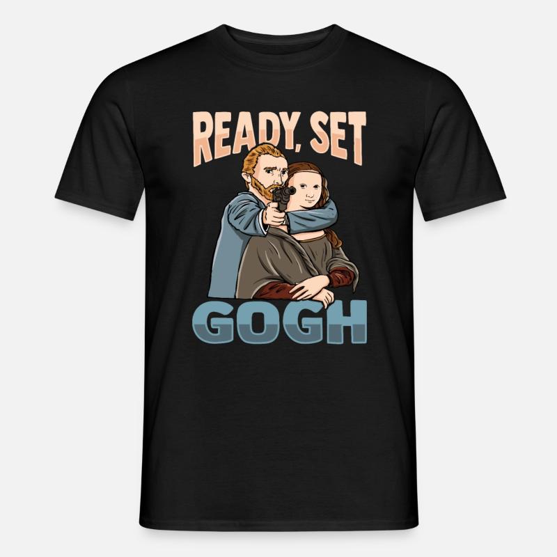 Van Gogh Kunst Mona Lisa - Männer T-Shirt - Schwarz
