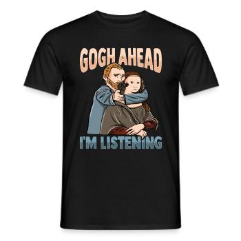 Van Gogh Art Mona Lisa - Men's T-Shirt - black - Front - AI Model Male 178 light (178cm)