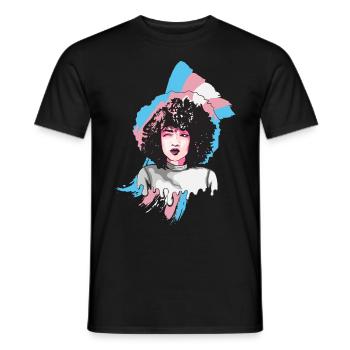 Afro Girl Transgender Flag Black History M - T-shirt homme - noir - Devant - AI Model Male 178 light (178cm)