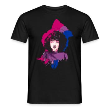 Afro Girl Bisexual Flag BI Black Story - T-shirt homme - noir - Devant - AI Model Male 178 light (178cm)