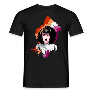 Afro Girl Gay Lesbian Flag Black History Melanin B - T-shirt homme - noir - Devant - AI Model Male 178 light (178cm)