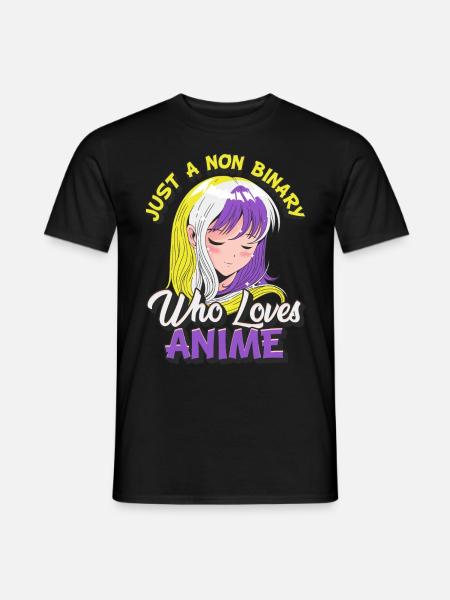 Nicht-binäres Anime-Mädchen Nur ein nicht-binäres, - Männer T-Shirt - Schwarz