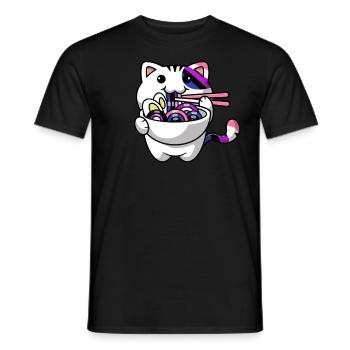 Genderfluid Proud Kawaii Car Ramen Noodles Genderf - Men's T-Shirt - black - Front - AI Model Male 178 light (178cm)