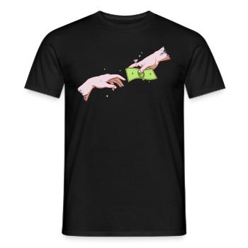 Neues Geld Ästhetische Lustige Schöpfung von Adam - Männer T-Shirt - Schwarz - Vorne - AI Model Male 178 light (178cm)