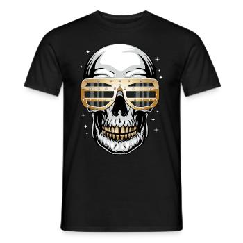 New Money Aesthetics Gothic Skull Goth - Men's T-Shirt - black - Front - AI Model Male 178 light (178cm)