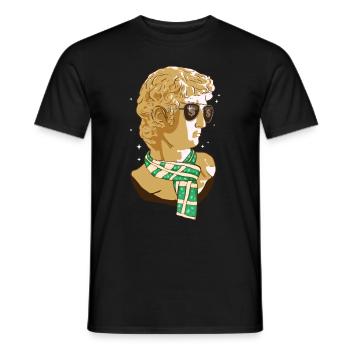 New Money Aesthetic Funny David Statue Michel - Men's T-Shirt - black - Front - AI Model Male 178 light (178cm)