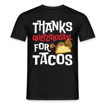 Drôle de tacos Quetzalcoatl Serpent Aztèque Dan - T-shirt homme - noir - Devant - AI Model Male 178 light (178cm)