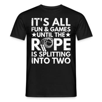 Lustiges Springseil Springseil Springseil Skip Rop - Männer T-Shirt - Schwarz - Vorne - AI Model Male 178 light (178cm)