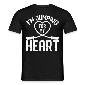 Lustiges Springseil Ich springe mit dem Seil für m - Männer T-Shirt - Schwarz - Vorne - AI Model Male 178 light (178cm)