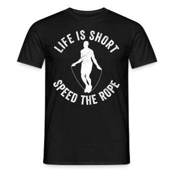 Lustiges Springseil Springseil - Männer T-Shirt - Schwarz - Vorne - AI Model Male 178 light (178cm)