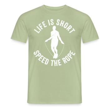 Lustiges Springseil Springseil - Männer T-Shirt - Sage - Vorne - AI Model Male 178 light (178cm)