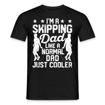 Drôle de corde à sauter corde à sauter papa corde à sauter - T-shirt homme - noir - Devant - AI Model Male 178 light (178cm)