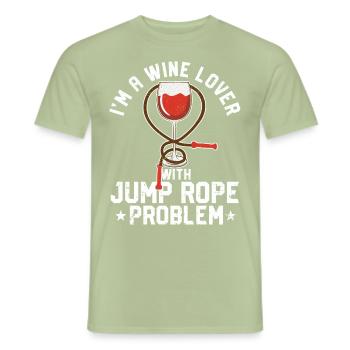Lustiges Springseil Springseil - Männer T-Shirt - Sage - Vorne - AI Model Male 178 light (178cm)