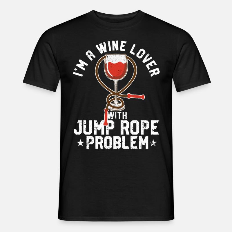 Lustiges Springseil Springseil - Männer T-Shirt - Schwarz