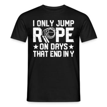 Lustiges Springseil Springseil - Männer T-Shirt - Schwarz - Vorne - AI Model Male 178 light (178cm)
