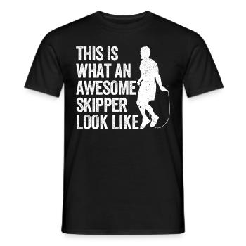 Lustiges Springseil Springseil - Männer T-Shirt - Schwarz - Vorne - AI Model Male 178 light (178cm)