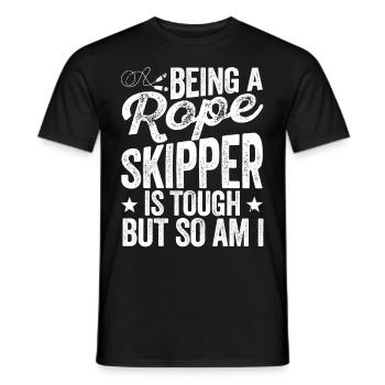 Lustiges Springseil Springseil - Männer T-Shirt - Schwarz - Vorne - AI Model Male 178 light (178cm)