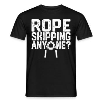 Funny skipping rope jumping rope jumping rope for - Men's T-Shirt - black - Front - AI Model Male 178 light (178cm)