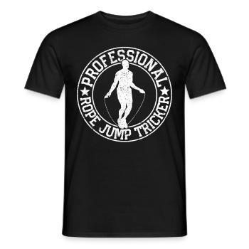 Lustiges Springseil Springseil Seilspringen Tricke - Männer T-Shirt - Schwarz - Vorne - AI Model Male 178 light (178cm)